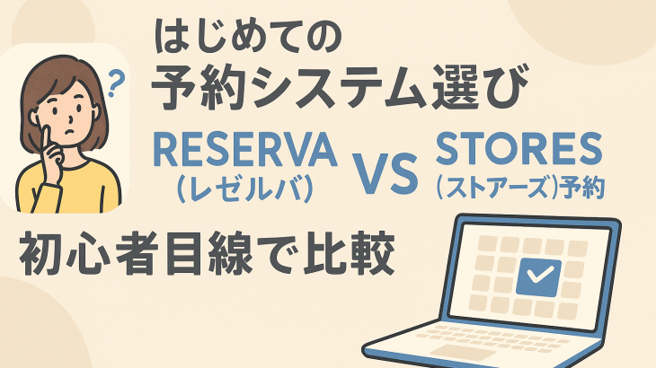 はじめての予約システム選び｜RESERVA（レゼルバ）とSTORES（ストアーズ）予約を初心者目線で比較